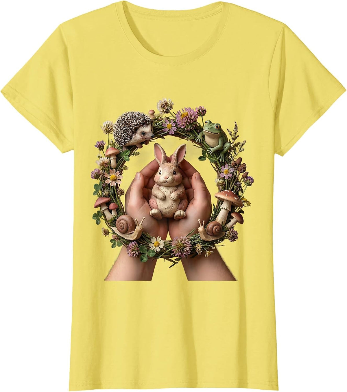 Preschool Teacher Clay Animal Shapes Graphic T-Shirt - Lemon Yellow