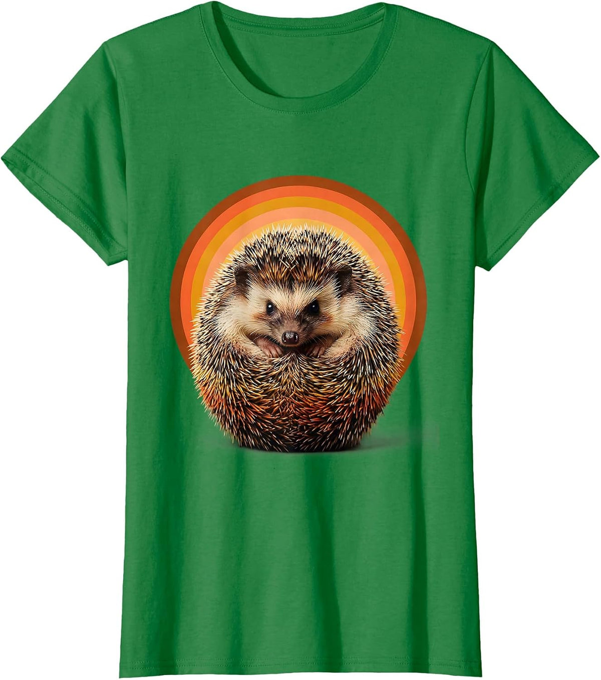 Women's Curled Hedgehog Nope Not Today Graphic T-Shirt - Kelly Green