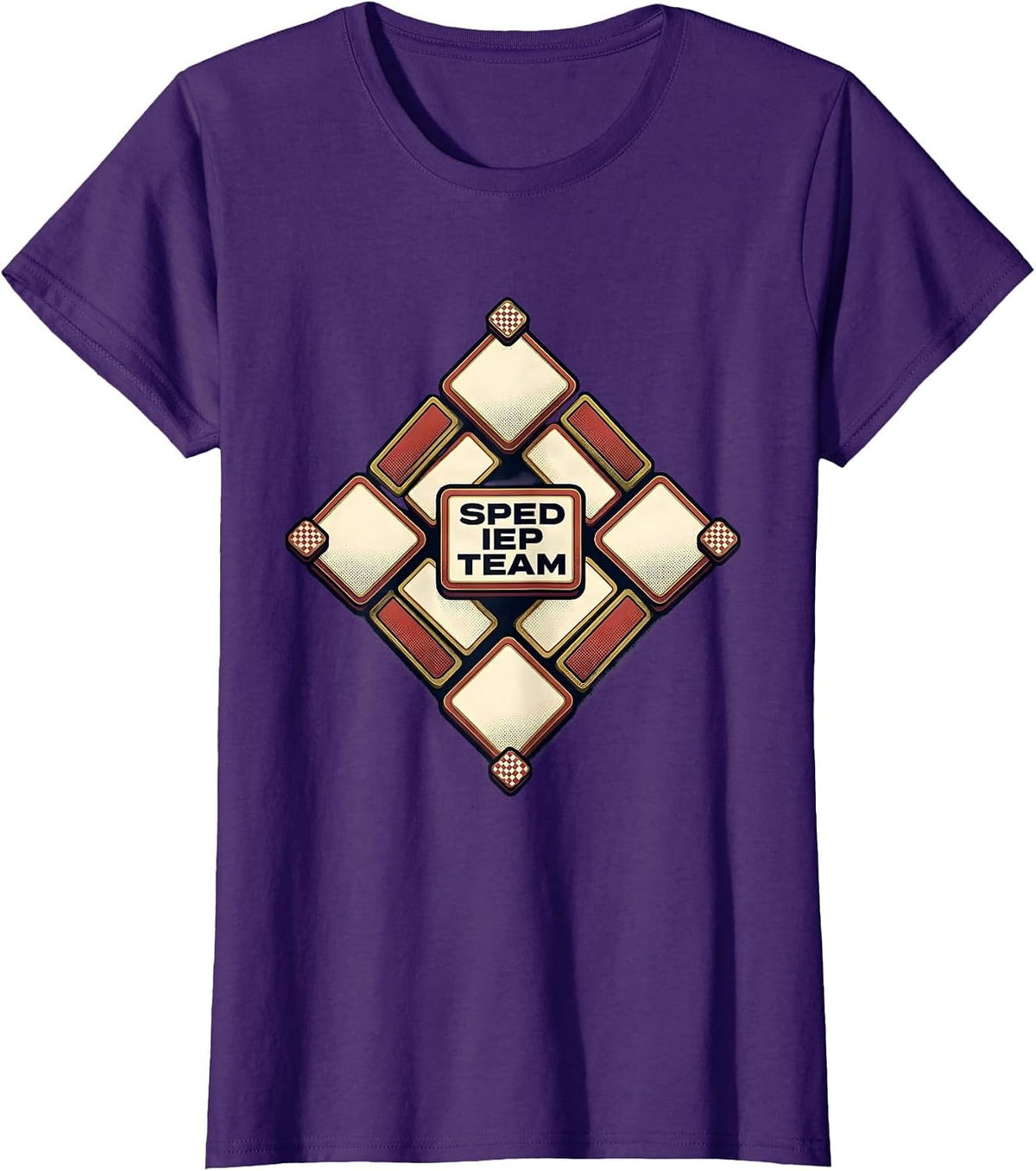 Women's SPED IEP Team Emblem Special Education Teacher Appreciation T-Shirt - Purple
