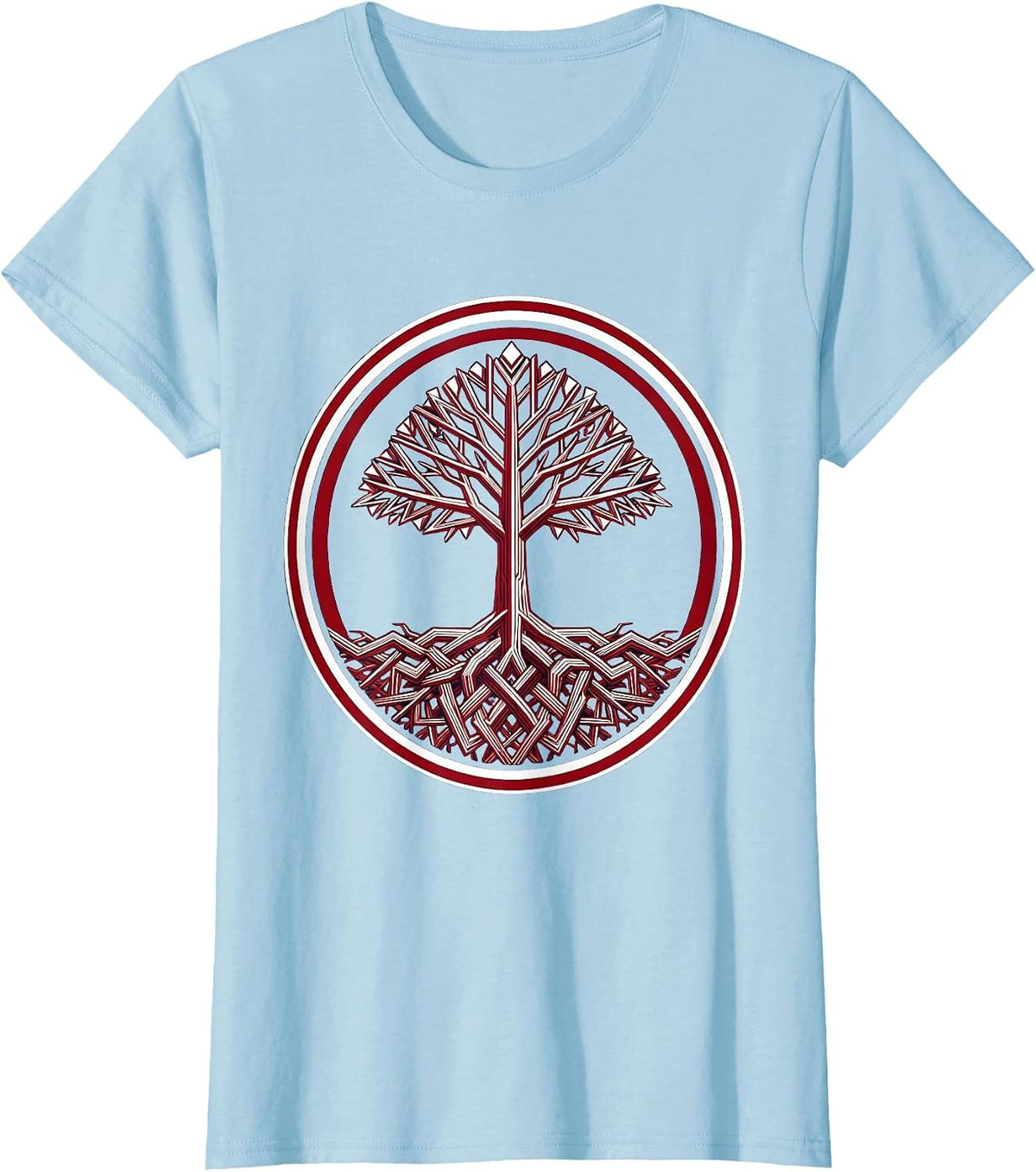 Dyslexia Awareness Tree Roots Tangled Letters Art T-Shirt - Baby Blue