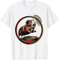 Men's Sealed Guinea Pig Badge Funny Pet Lover Gift T-Shirt - White