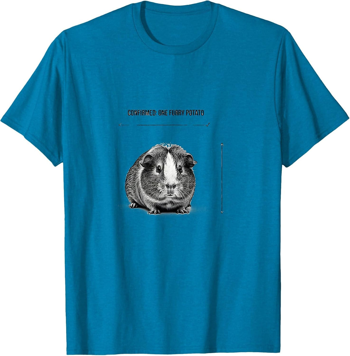 Confirmed: One Furry Potato Funny Guinea Pig Lover Humor T-Shirt - Sapphire Blue