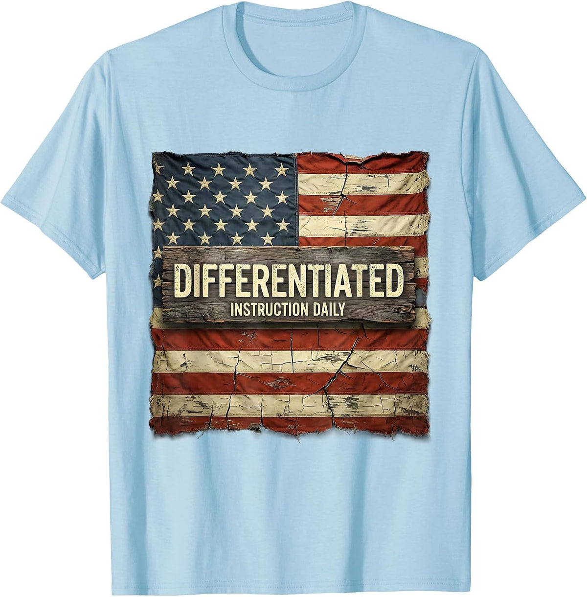 Men's Differentiated Instruction Daily SPED Teacher Design T-Shirt - Baby Blue