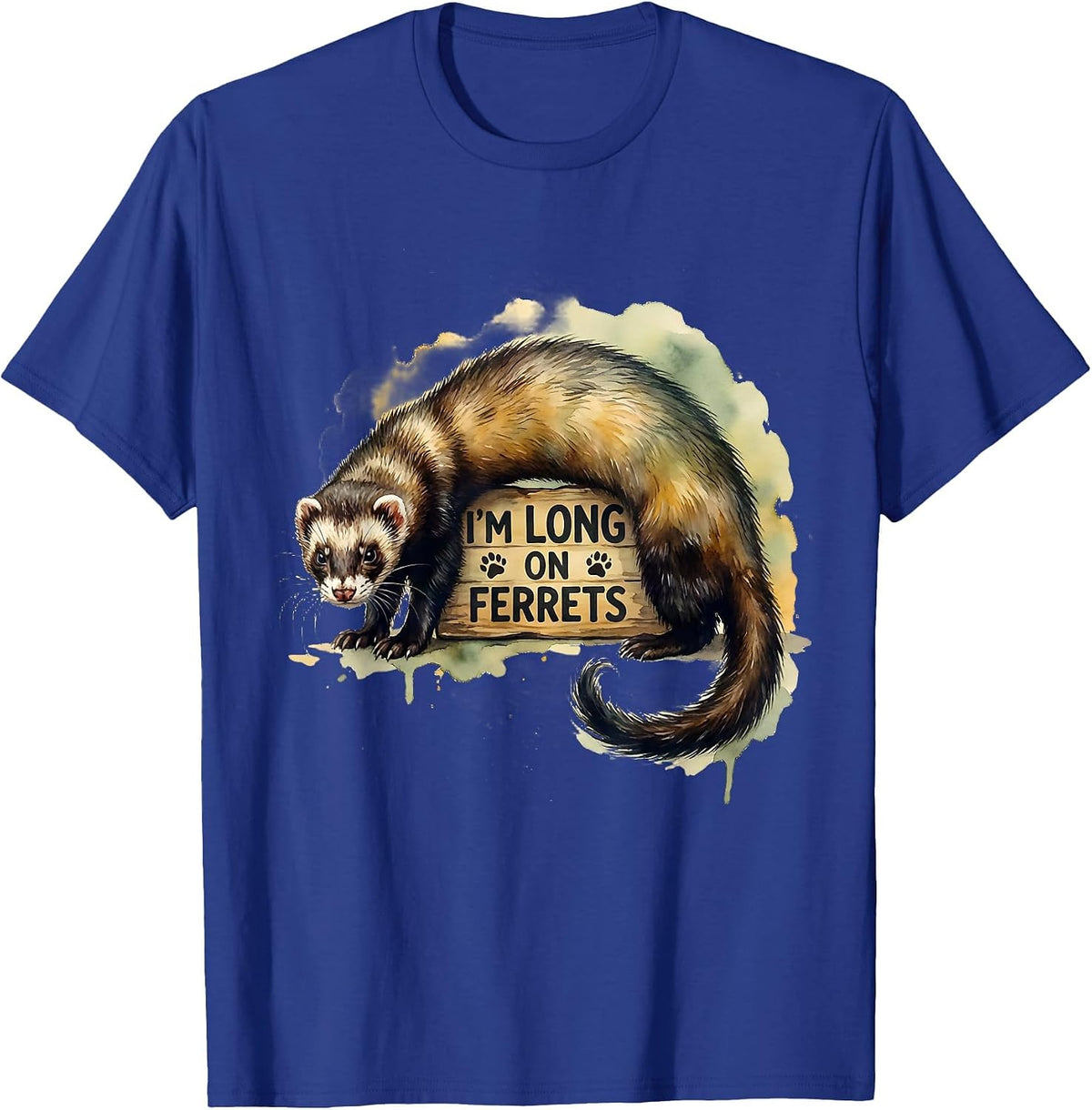 I'm Long On Ferrets Funny Ferret Lover Gift For Kids T-Shirt - Royal Blue