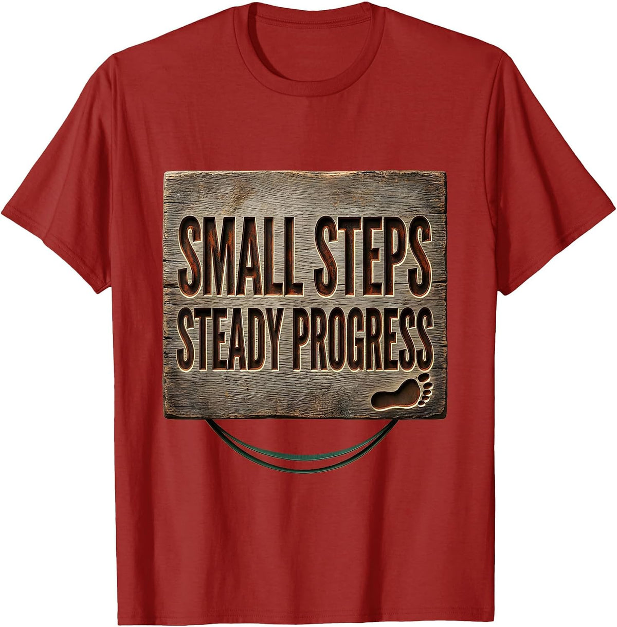 Men's Small Steps, Steady Progress Vintage Occupational Therapy OT T-Shirt - Cranberry Red