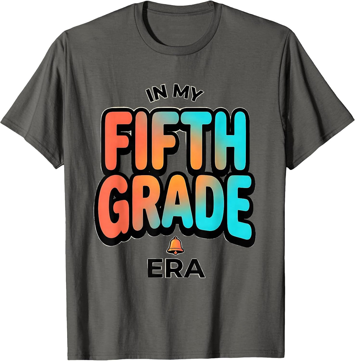 Men's In My Fifth Grade Era Playful Tie Dye Back to School Kids T-Shirt - Asphalt Grey