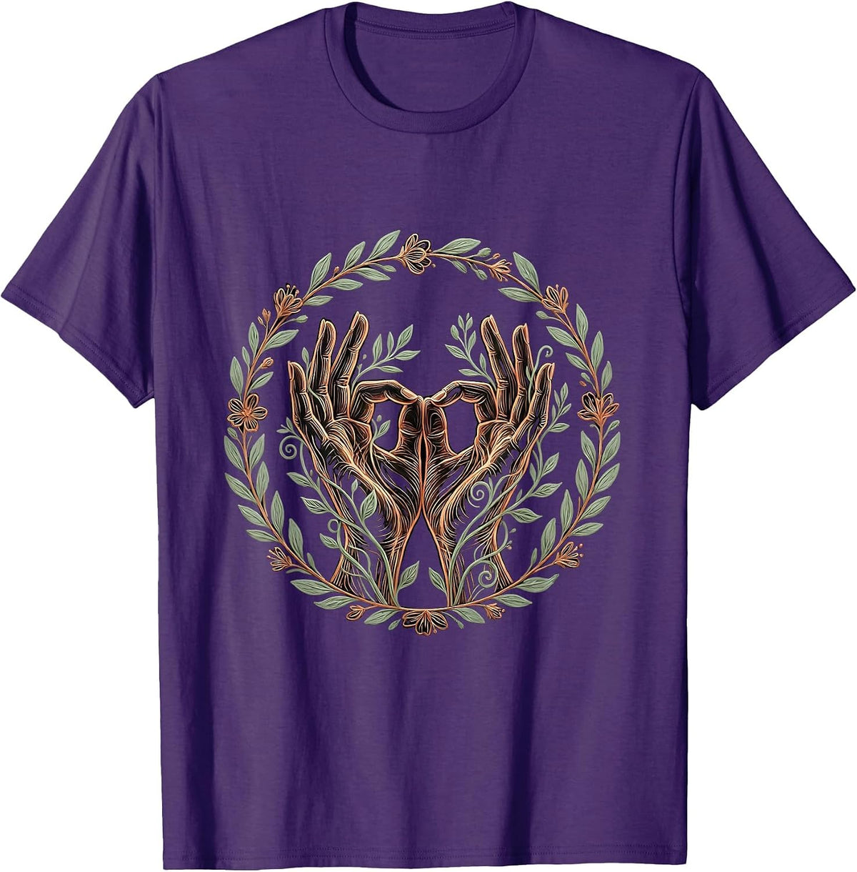 Men's SPED Teacher ASL Sign Language Alphabet Gift T-Shirt - Purple