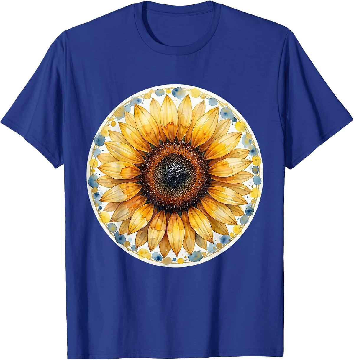 Men's Down Syndrome Awareness Sunflower 47 Petals T-Shirt - Royal Blue