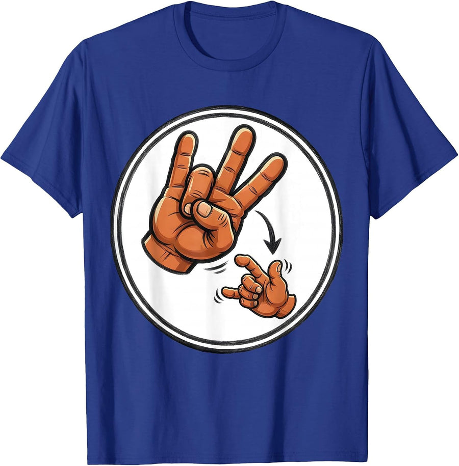Hand Sign Language Teacher ASL Teacher Deaf Awareness T-Shirt - Royal Blue