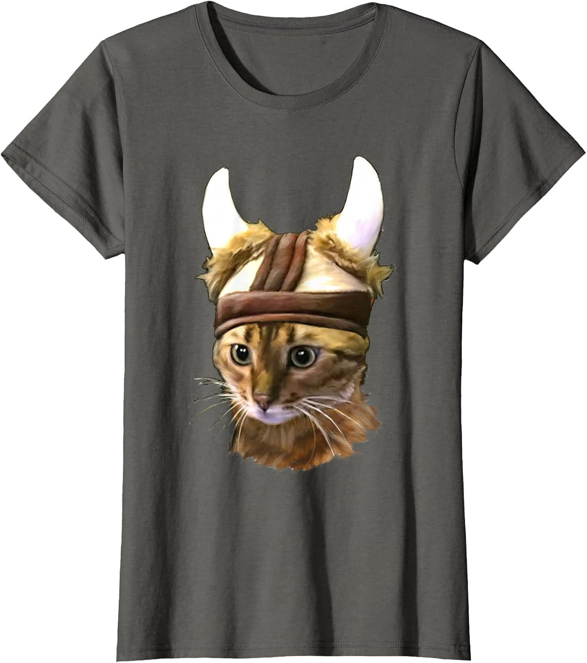 Viking Kitty Cat T-Shirt - Asphalt Grey