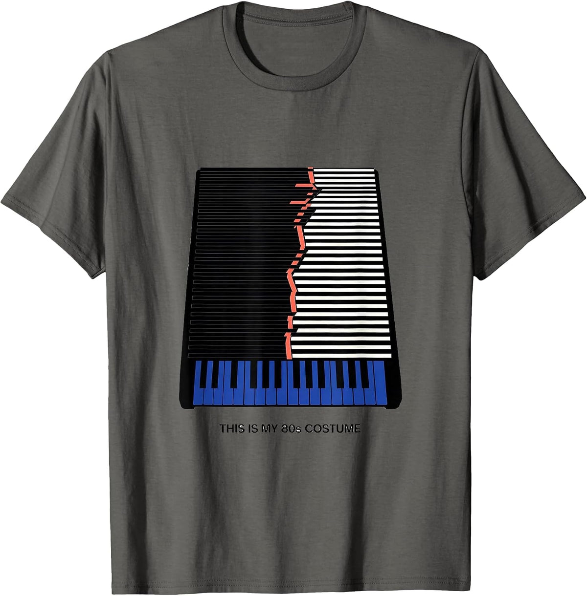 This Is My 80s Costume Funny Retro Throwback Party Outfit T-Shirt - Asphalt Grey