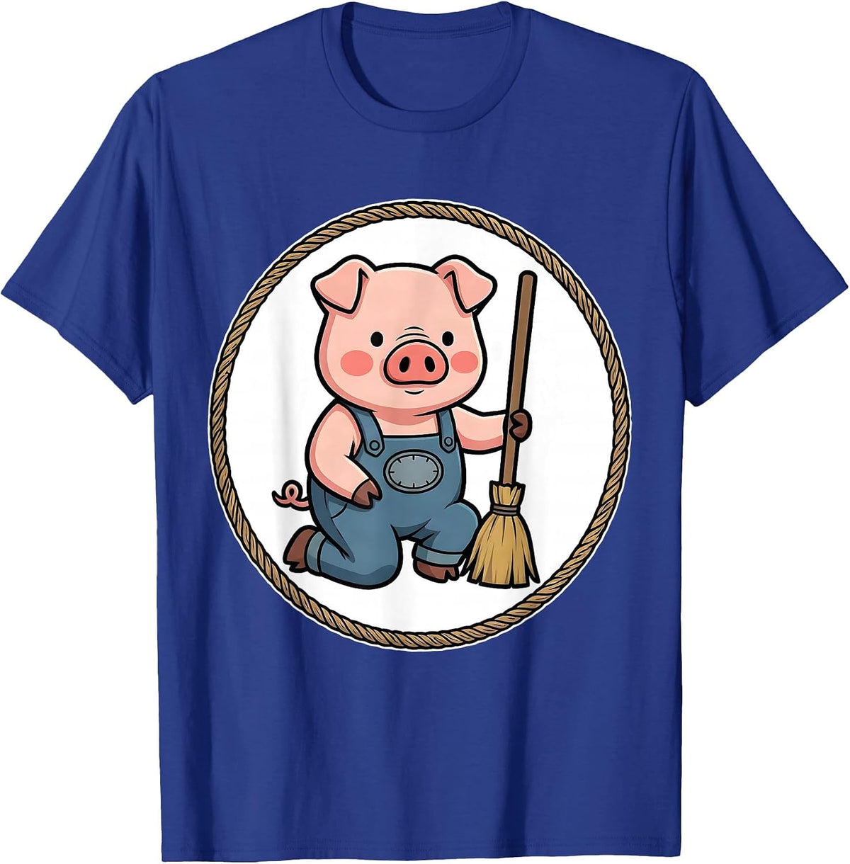 Men's Kneeling Pig Halloween Costume Novelty Humor T-Shirt - Royal Blue