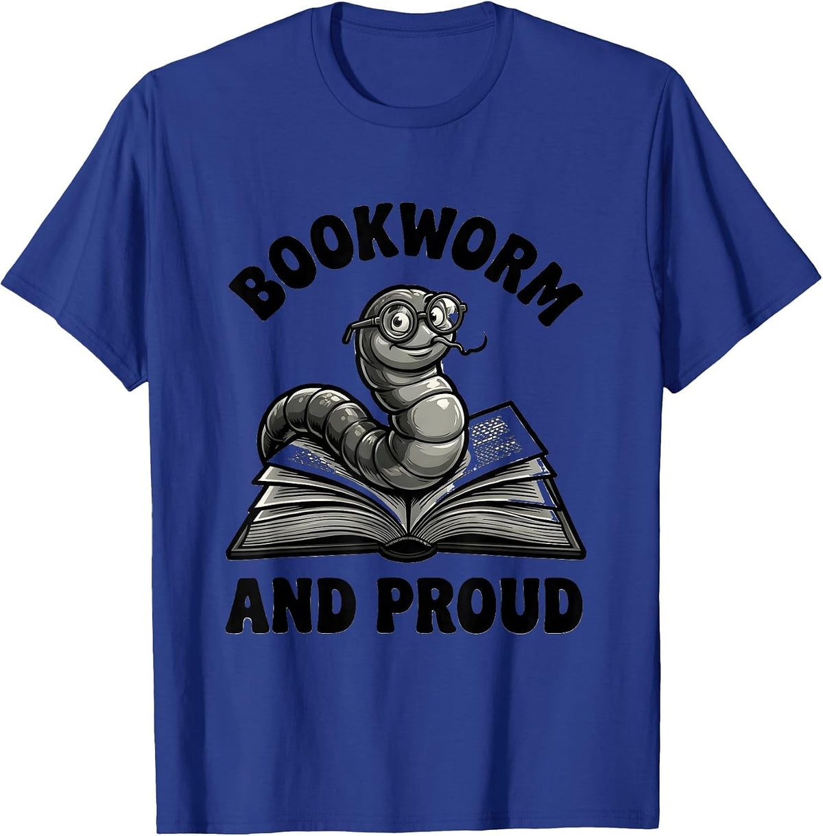 Men's Bookworm and Proud Reading Is My Favorite Sport T-Shirt - Royal Blue