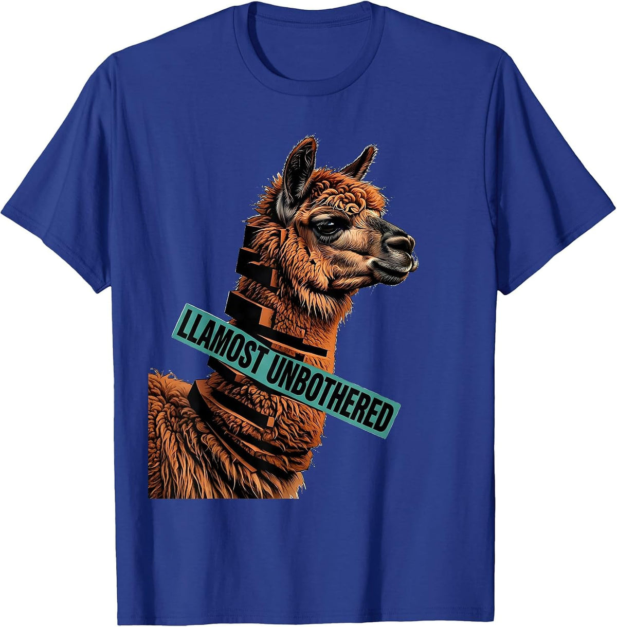Llamost Unbothered Funny Llama Alpaca Humor Casual Gift T-Shirt - Royal Blue