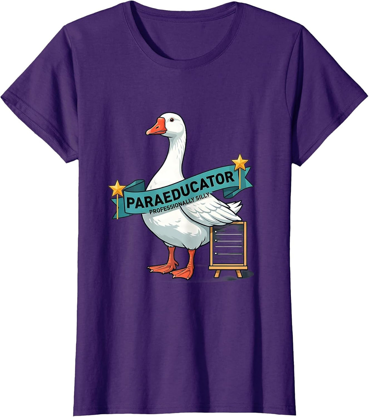 Women's Paraeducator Professionally Silly Funny SPED Teacher T-Shirt - Purple