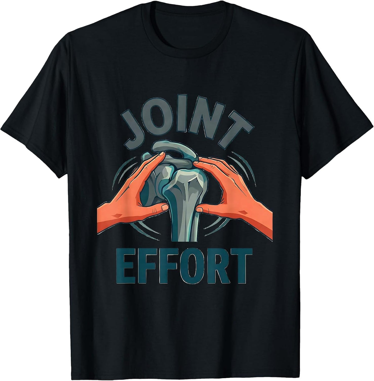 Men's Joint Effort Funny Massage Therapist Chiropractor T-Shirt - Black