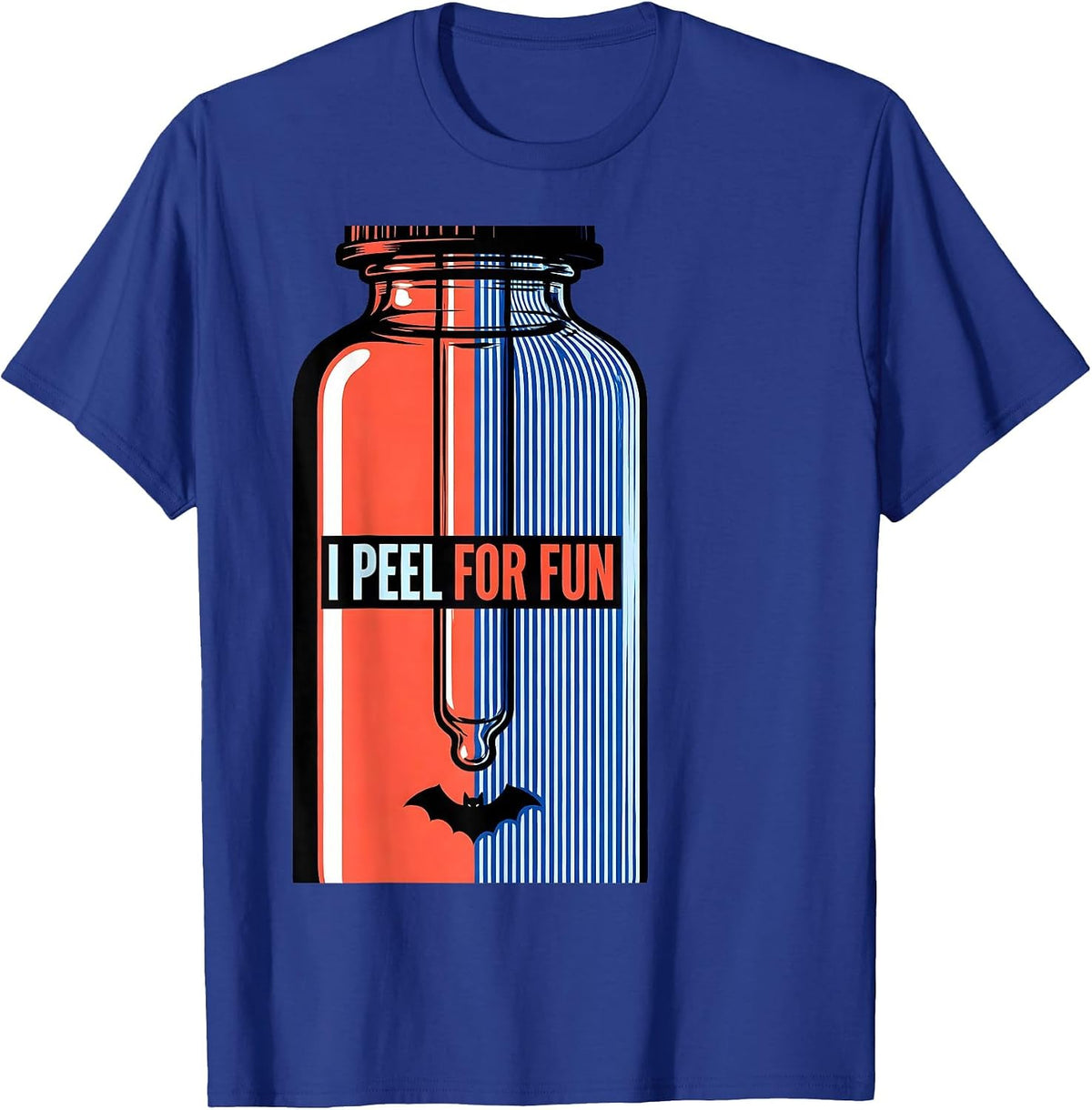 Men's I Peel For Fun Split Glam Dermatology Halloween Humor T-Shirt - Royal Blue