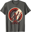 Miner Emerging From Tunnel Shaft Graphic T-Shirt - Asphalt Grey