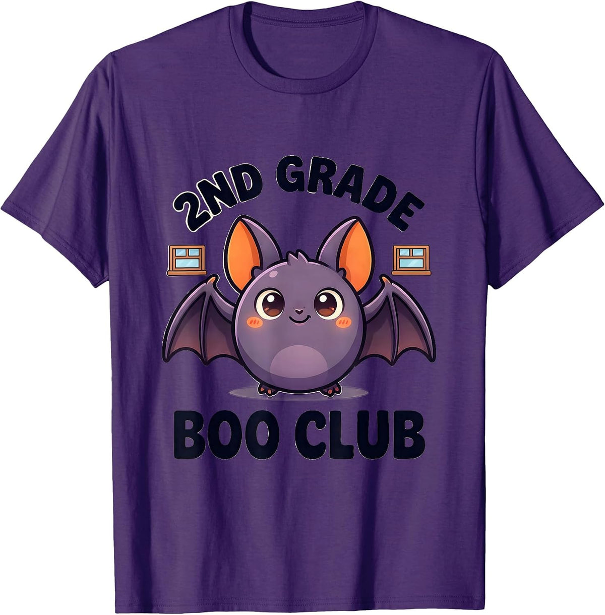 Men's 2nd Grade Boo Club Cute Kawaii Halloween Teacher Student T-Shirt - Purple
