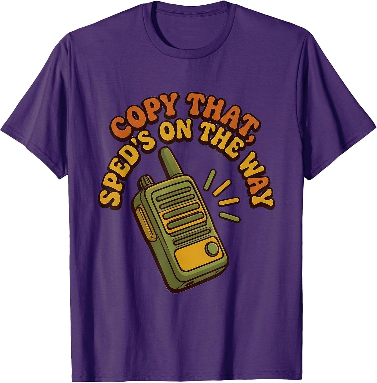Copy That, SPED's On The Way Retro 70s Special Education T-Shirt - Purple