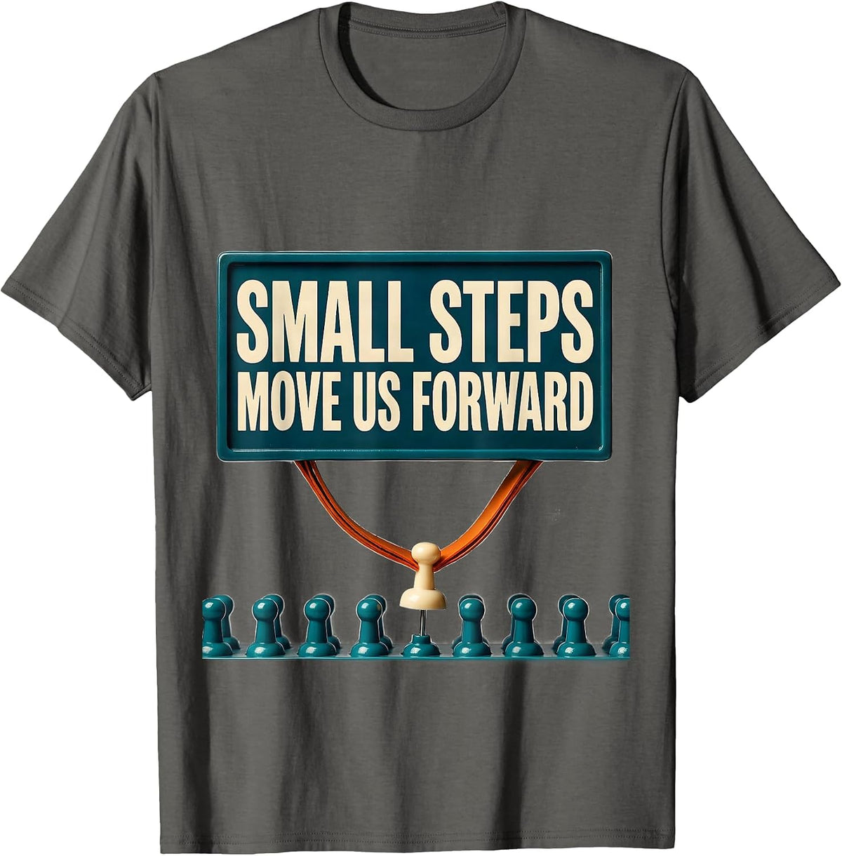 Small Steps Move Us Forward Occupational Therapy Pediatric T-Shirt - Asphalt Grey