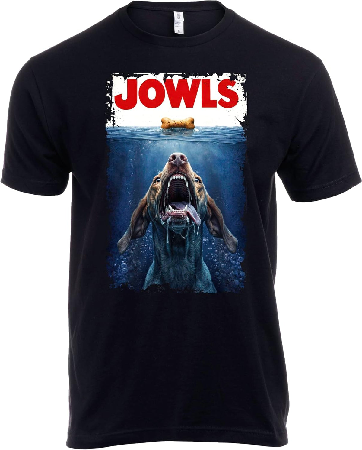 Jowls Funny Dog Owner Humor Tee Shirt, Dog Dad Novelty Joke T-Shirt for Men - Vizsla