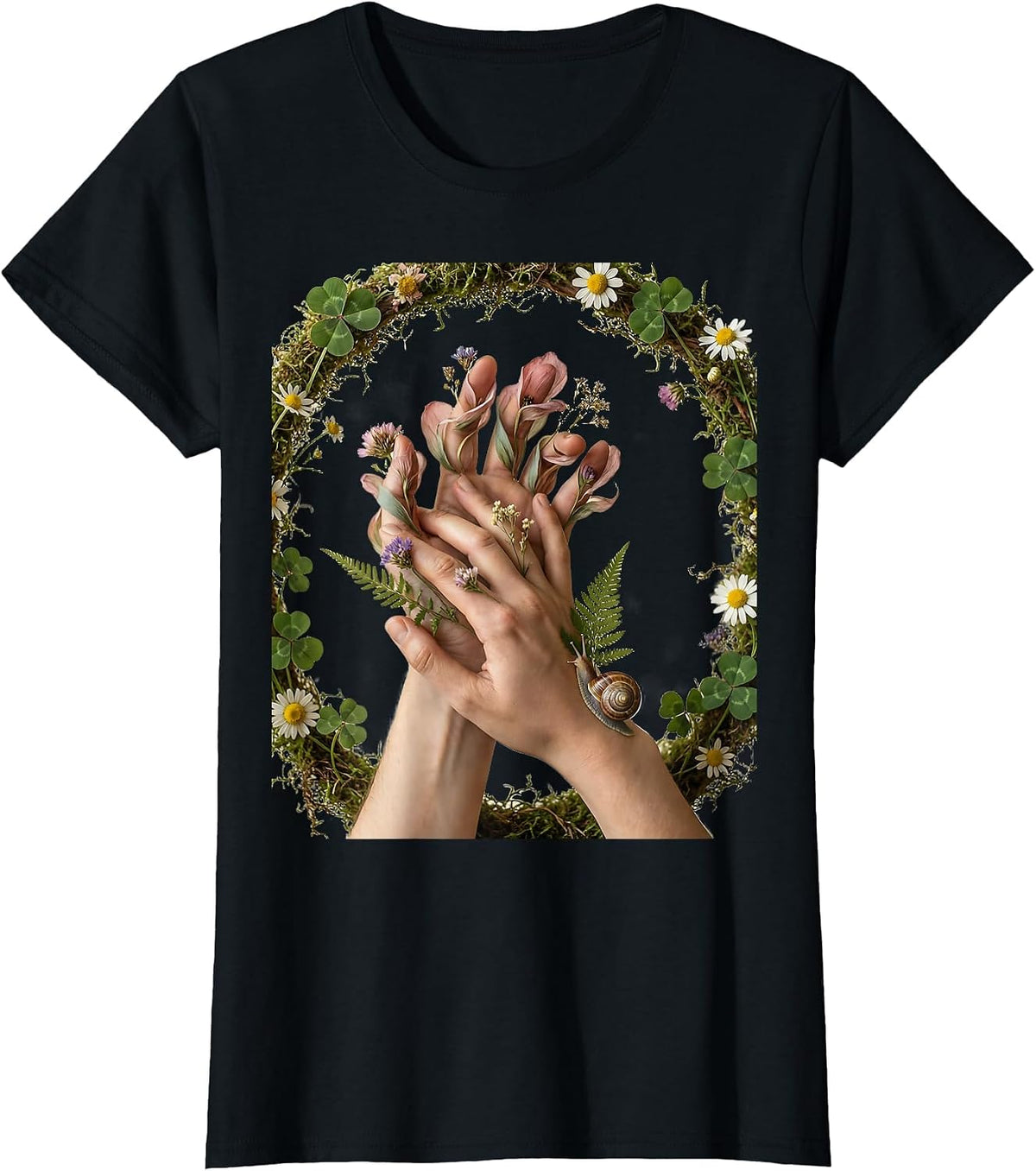 Occupational Therapy Hand Stretch Illustration T-Shirt - Black