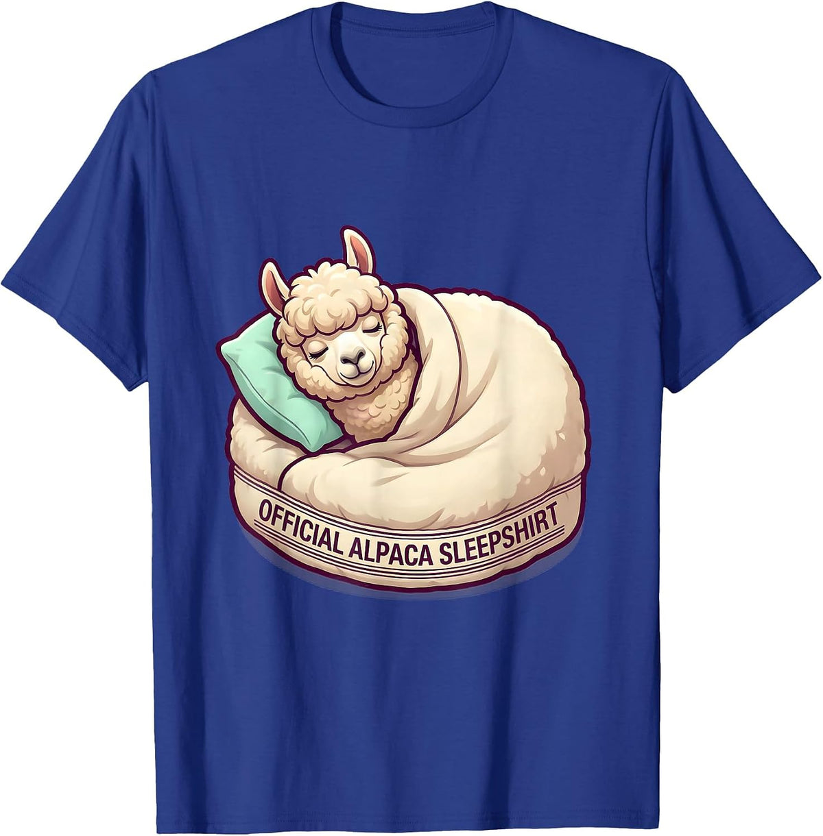Official Alpaca Sleepshirt Cute Kawaii Animal Lover T-Shirt - Royal Blue