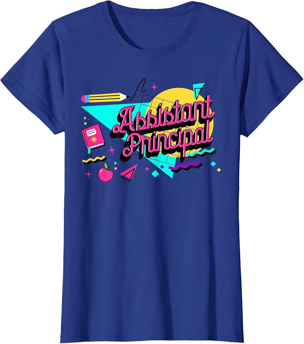 Assistant Vice Principal School Head Teacher 90s Retro T-Shirt - Royal Blue