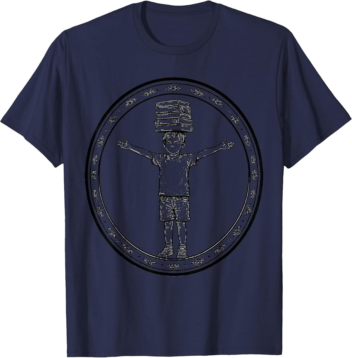 Occupational Therapy Balancing Child Graphic T-Shirt - Navy Blue