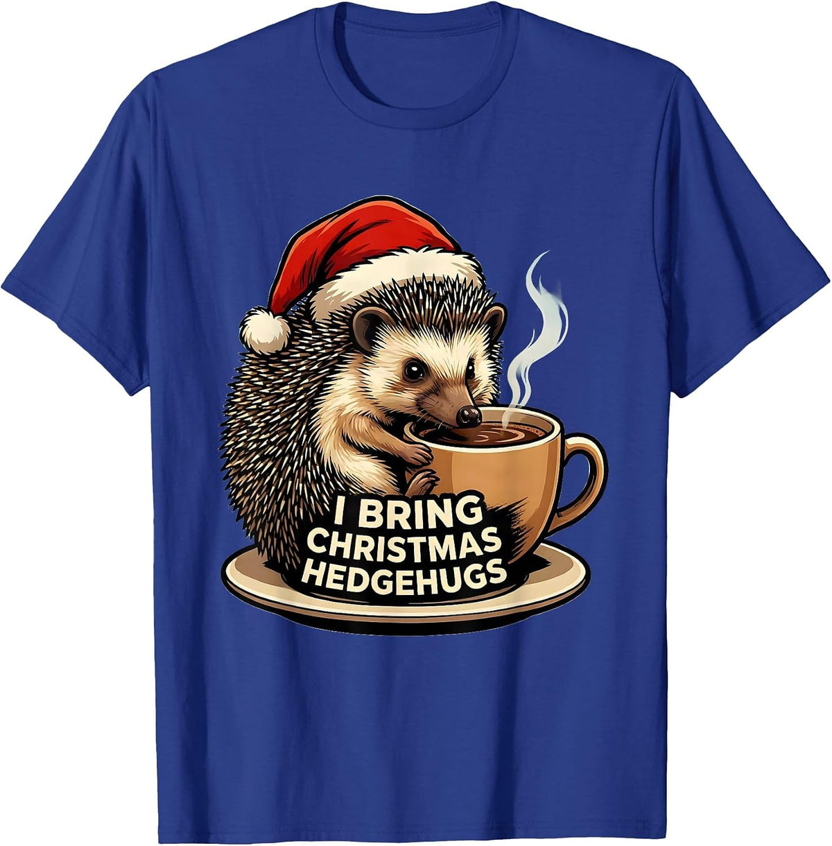 I Bring Christmas Hedgehugs Cute Hedgehog Animal Lover Humor T-Shirt - Royal Blue