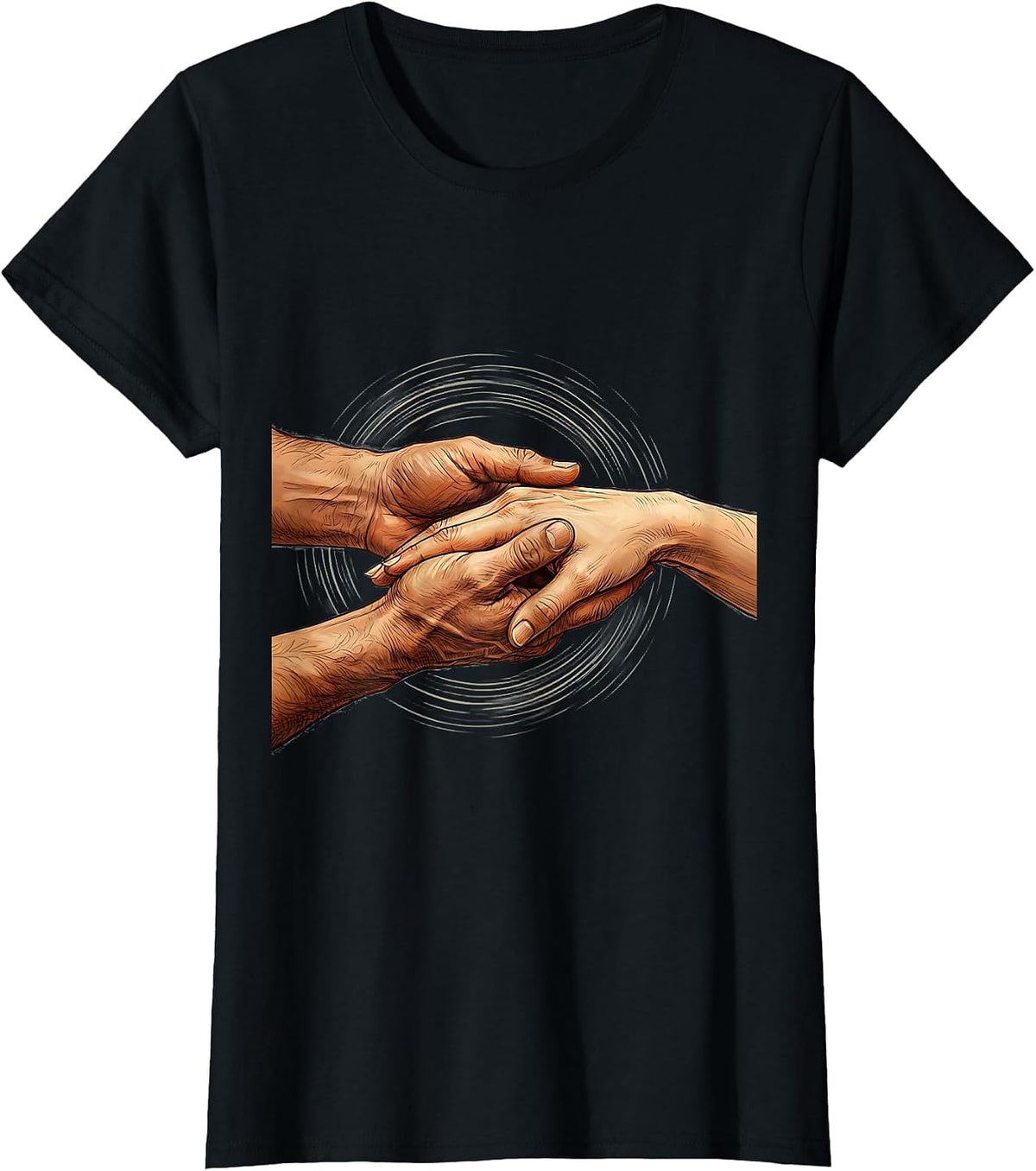 Occupational Therapy Hand Exercise Illustration T-Shirt - Black