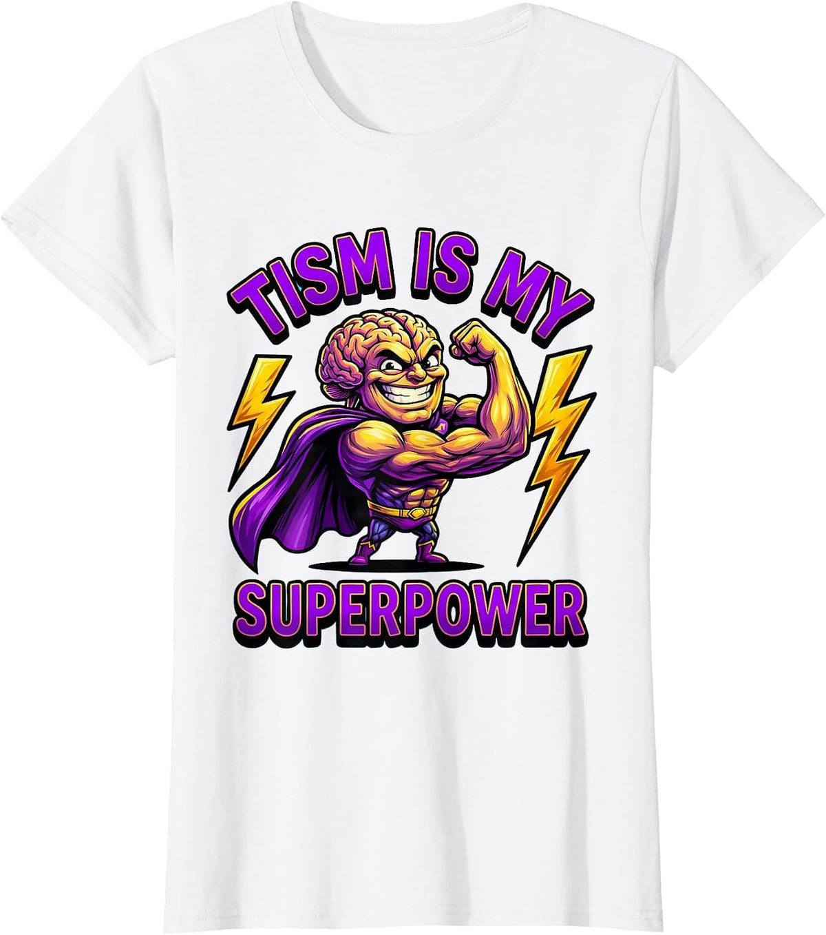 Tism Is My Superpower Rizz Em With The Tism T-Shirt - White