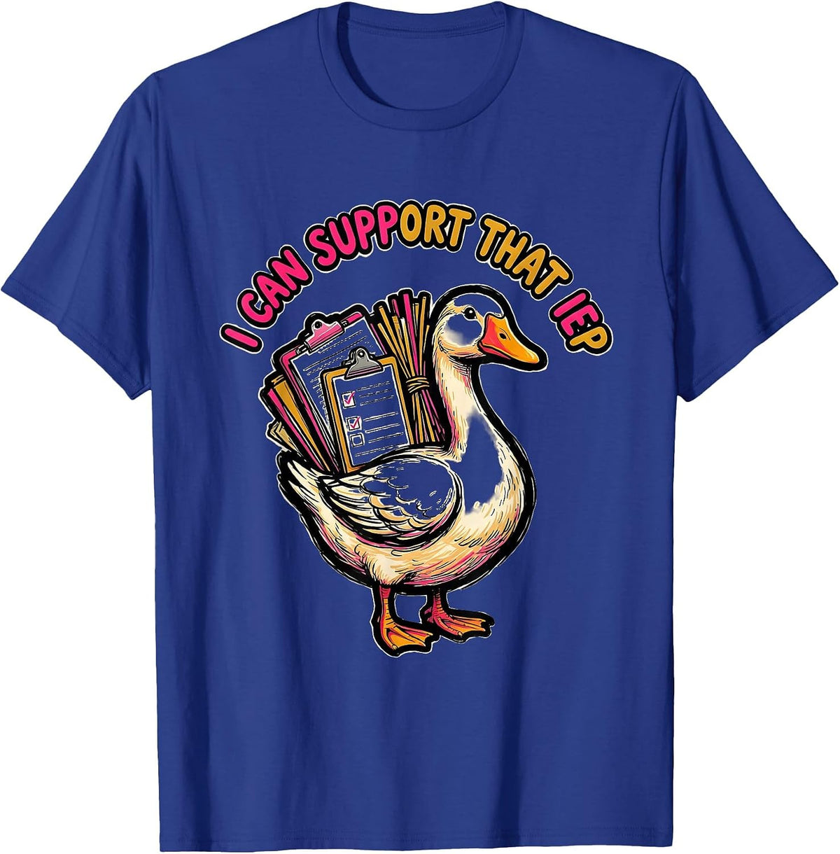 Men's I Can Support That IEP Funny Special Education Teacher SPED T-Shirt - Royal Blue