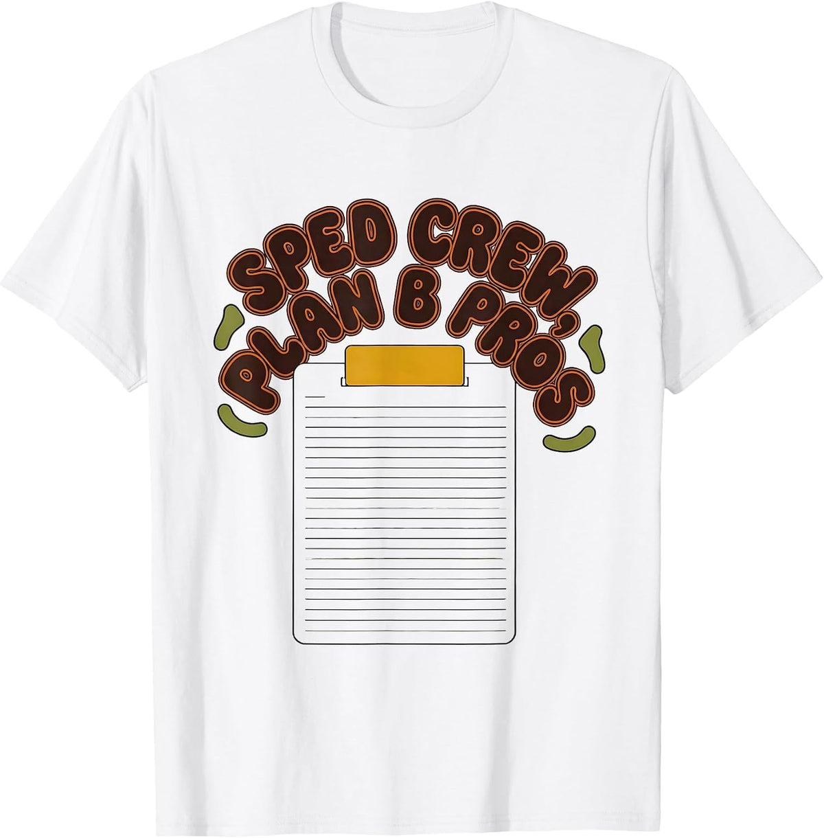 Men's SPED Crew Plan B Pros Retro Special Education Teacher T-Shirt - White