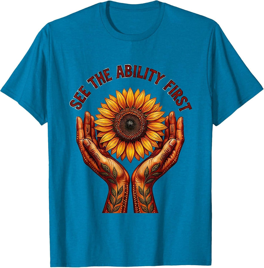 See the Ability First Special Education Design T-Shirt - Sapphire Blue