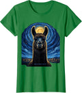 Women's Van Alpaca Gogh Whimsical Art Meme Animal Lover Gift T-Shirt - Kelly Green