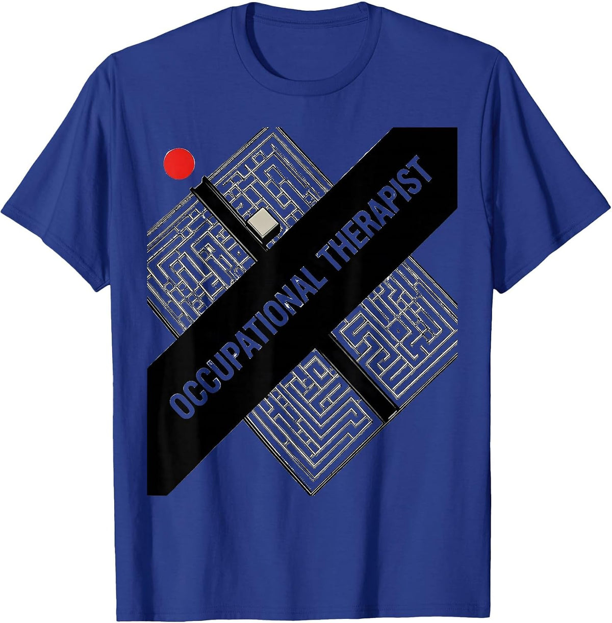 Occupational Therapist Constructivist Poster OT Work Wear T-Shirt - Royal Blue