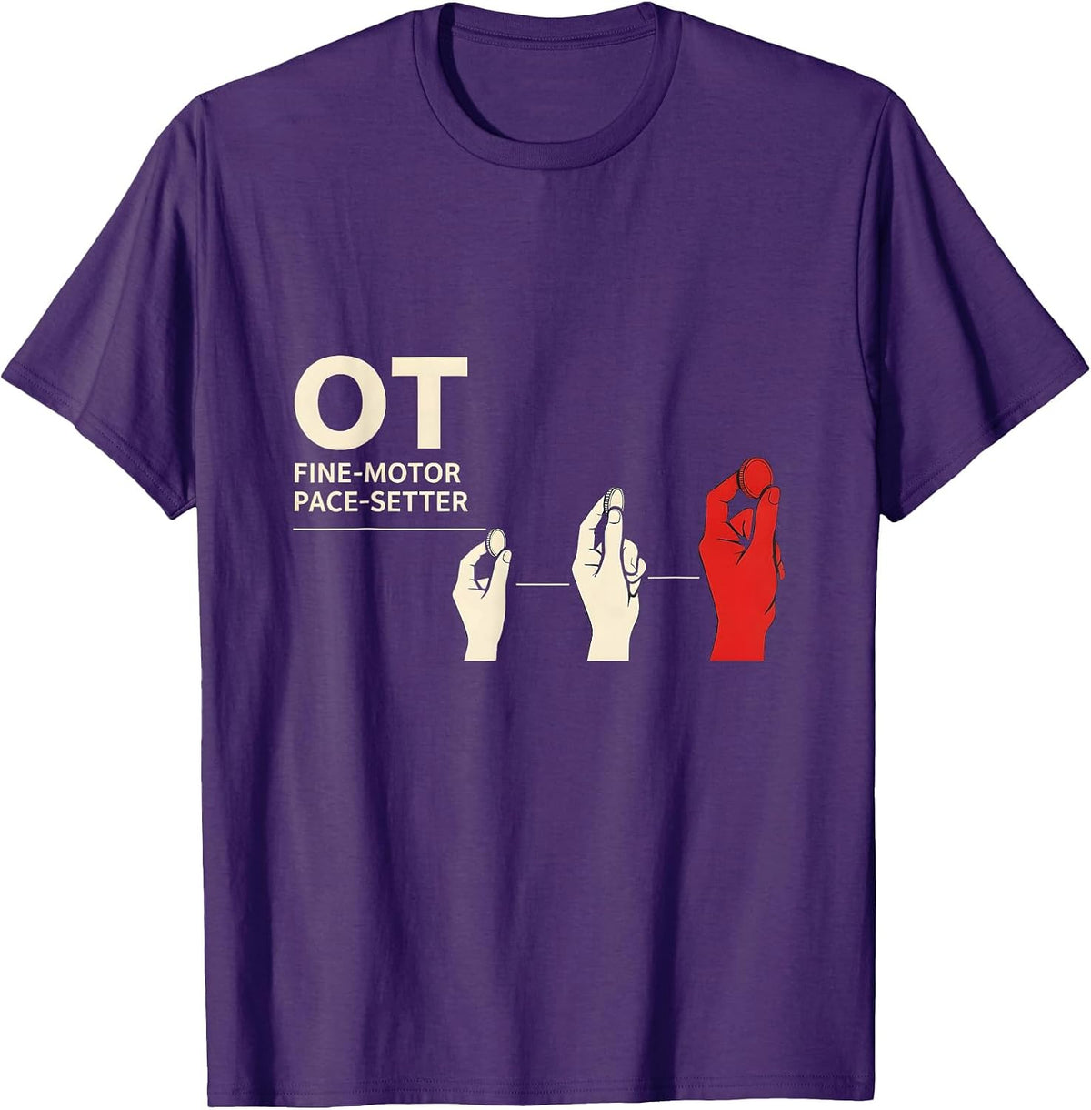 Men's OT Fine-Motor Pace-Setter Occupational Therapy OT Assistant T-Shirt - Purple