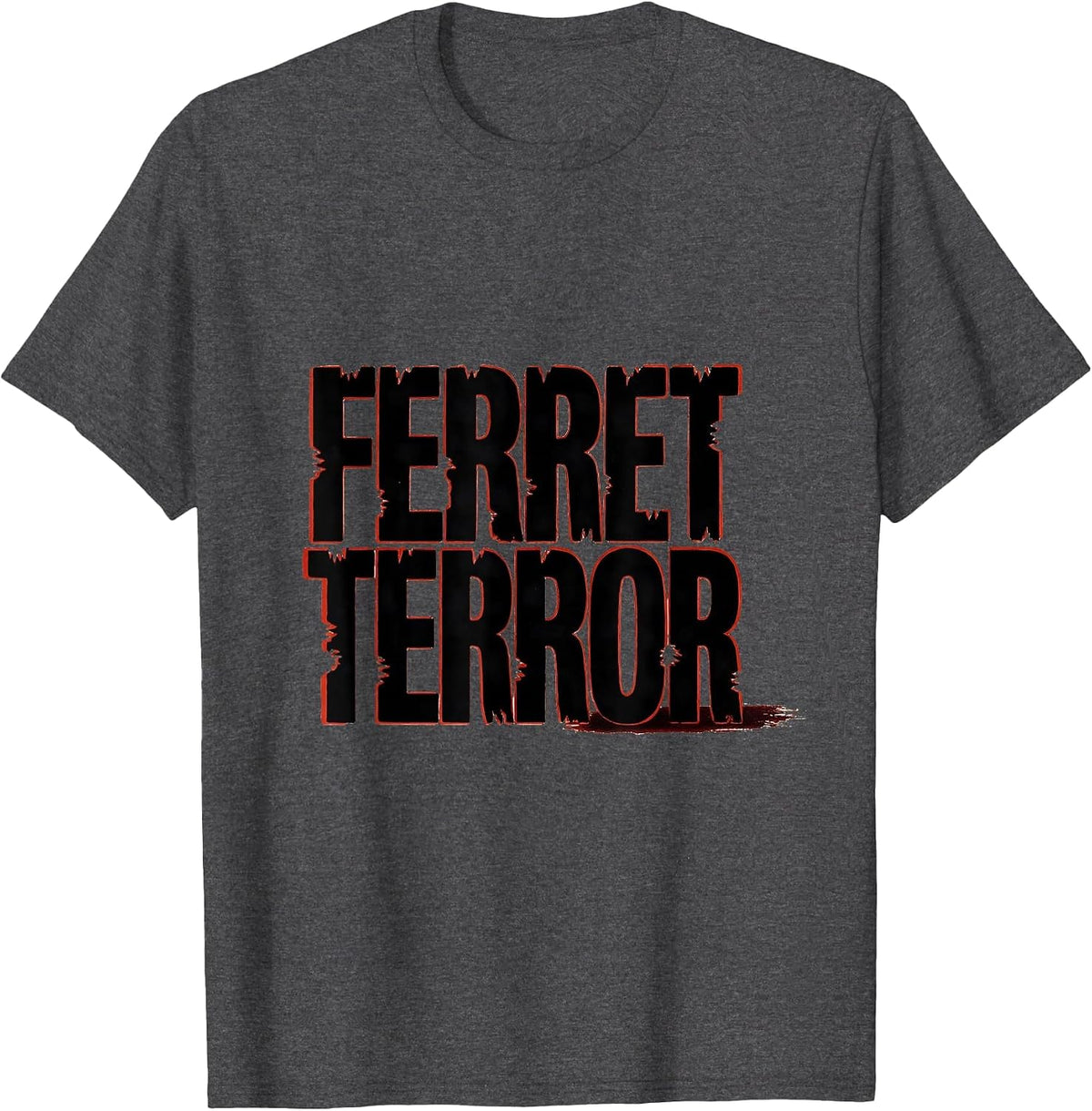 Men's Ferret Terror Funny Ferret Lover Gift Kid T-Shirt - Dark Heather Grey