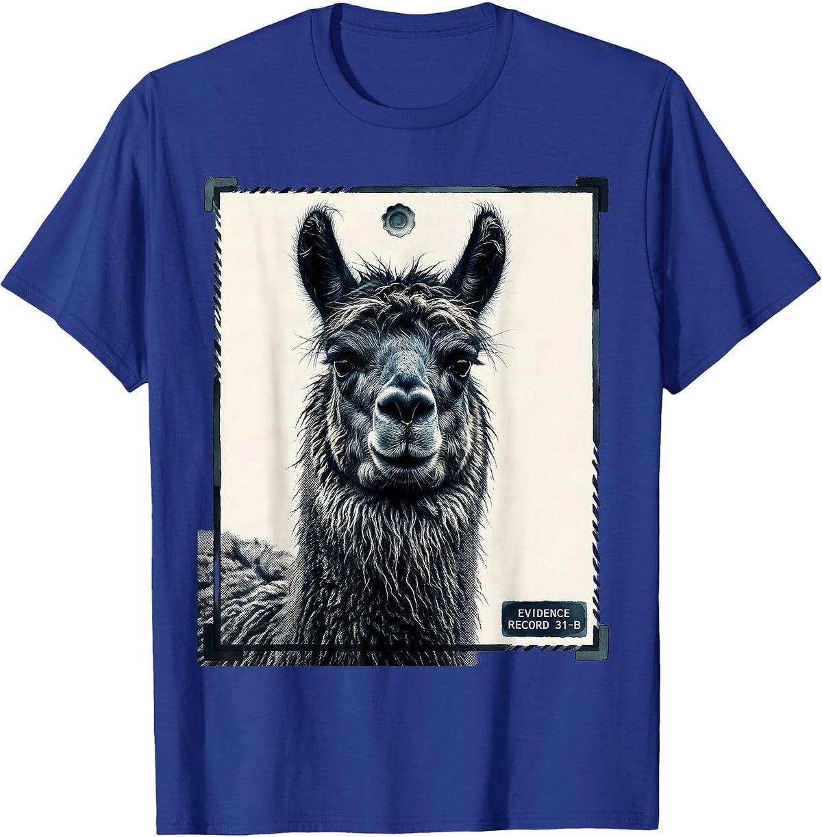 Evidence Record 31-B Funny Alpaca UFO Meme Humor Novelty T-Shirt - Royal Blue