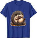Quills Out, Heart Open Cute Hedgehog Animal Lover Gift T-Shirt - Royal Blue