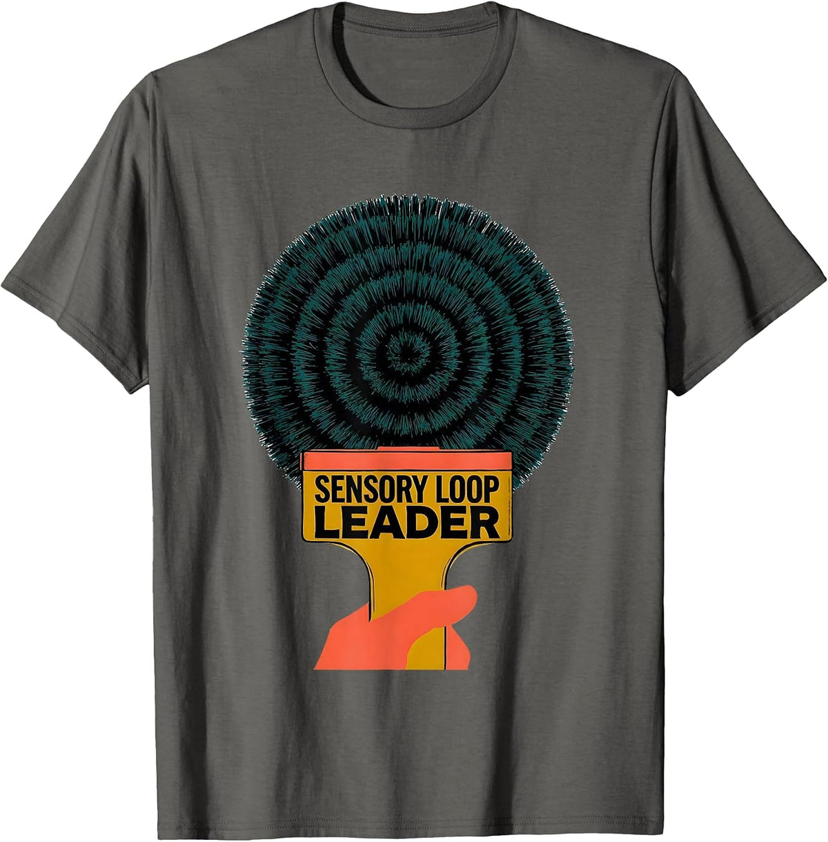 Sensory Loop Leader Occupational Therapy OT Student Sensory T-Shirt - Asphalt Grey