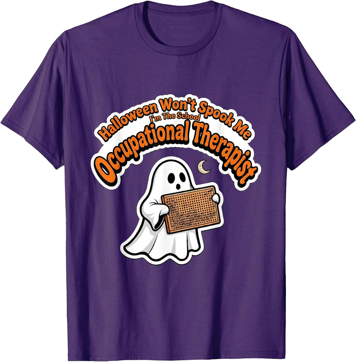 Men's Halloween Won't Spook Me School Occupational Therapist T-Shirt - Purple