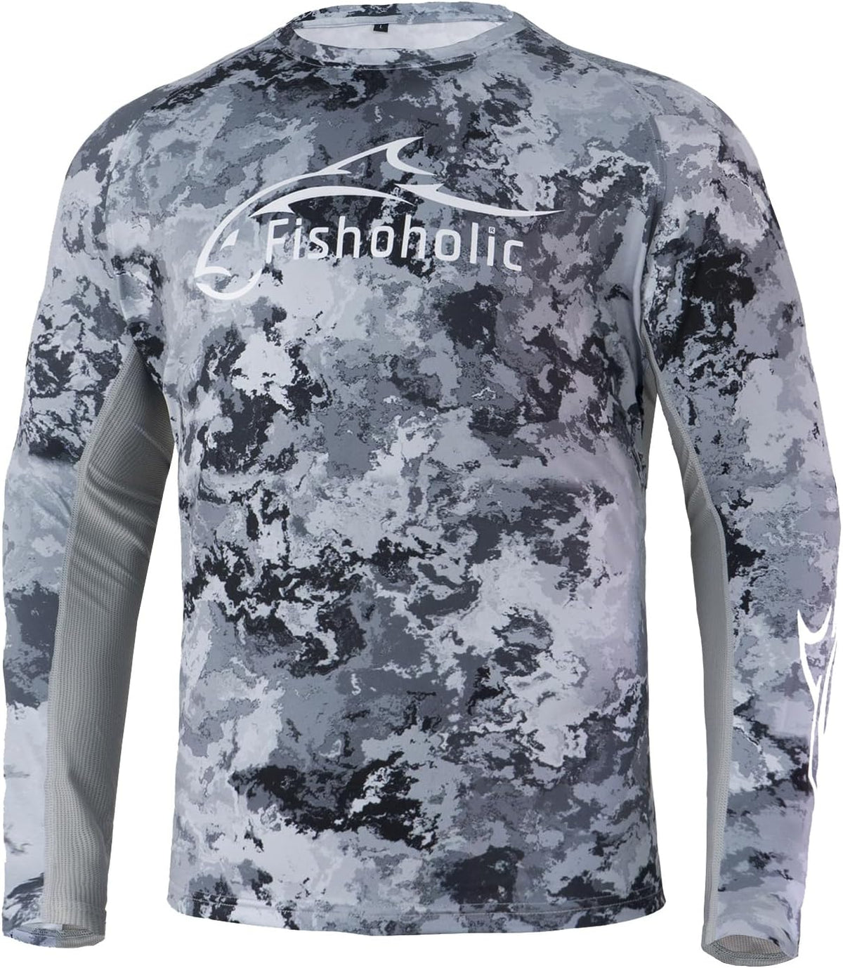 Fishoholic UPF50 Long Sleeve Fishing Shirt - Performance Fishing Shirt - Storm Grey