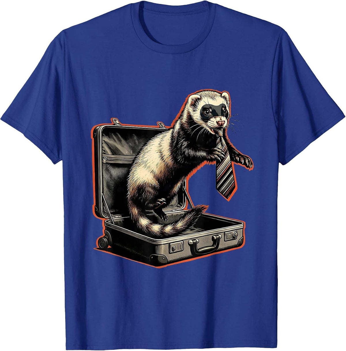 Men's Ferret Suitcase Burst Funny Ferret Lover Gift T-Shirt - Royal Blue