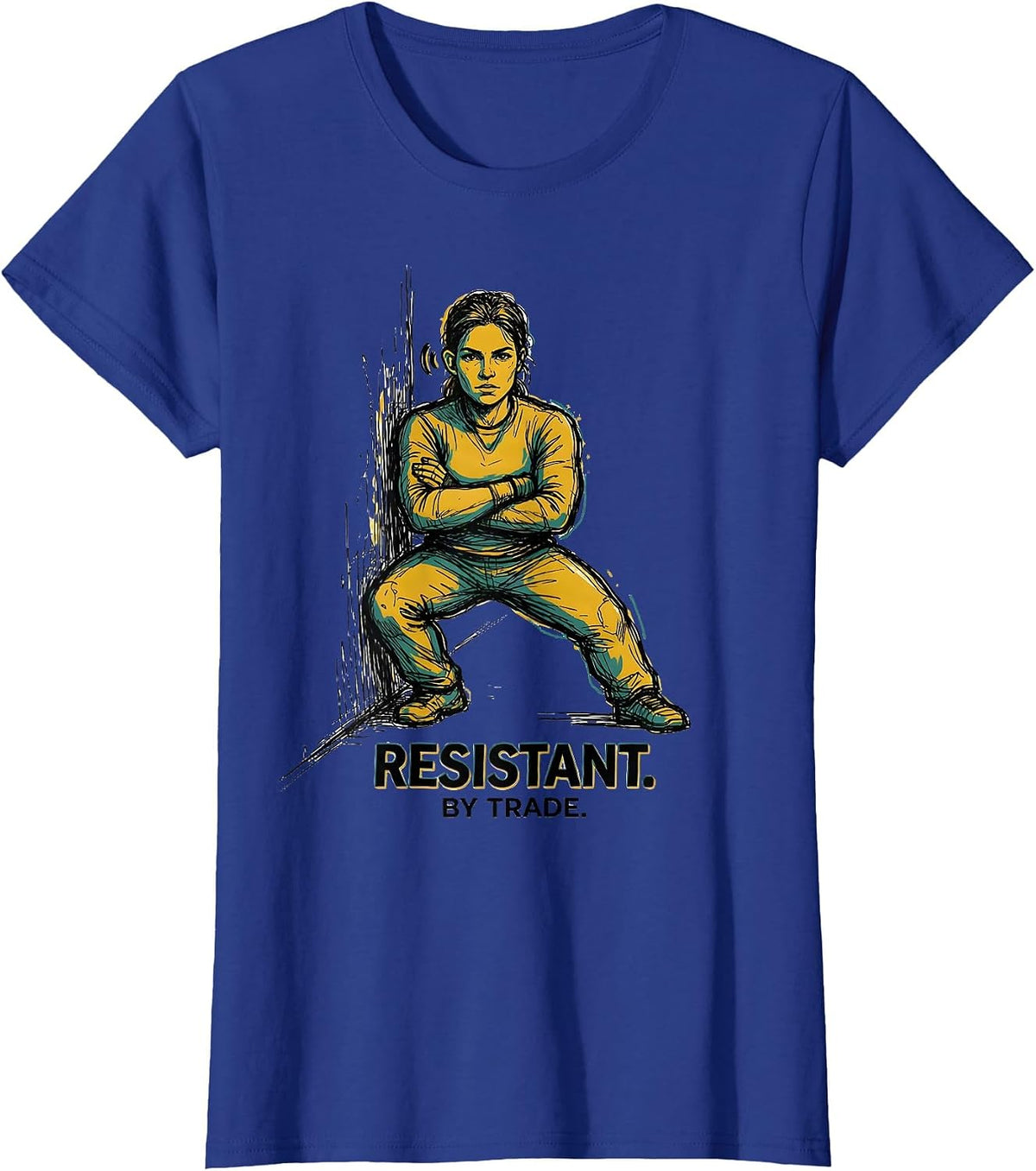 Women's Resistant By Trade Mental Health Counselor Therapist Peer T-Shirt - Royal Blue