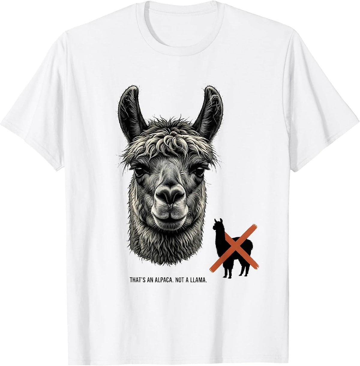 Men's That's An Alpaca Not A Llama Funny Alpaca Lover Novelty T-Shirt - White