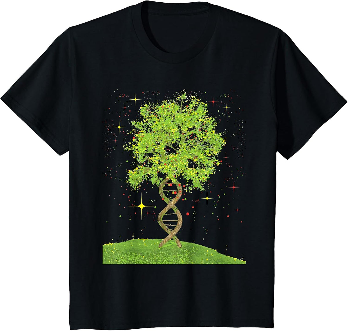 DNA Tree - Biologist Biology Student Science Earth Day T-Shirt - Black
