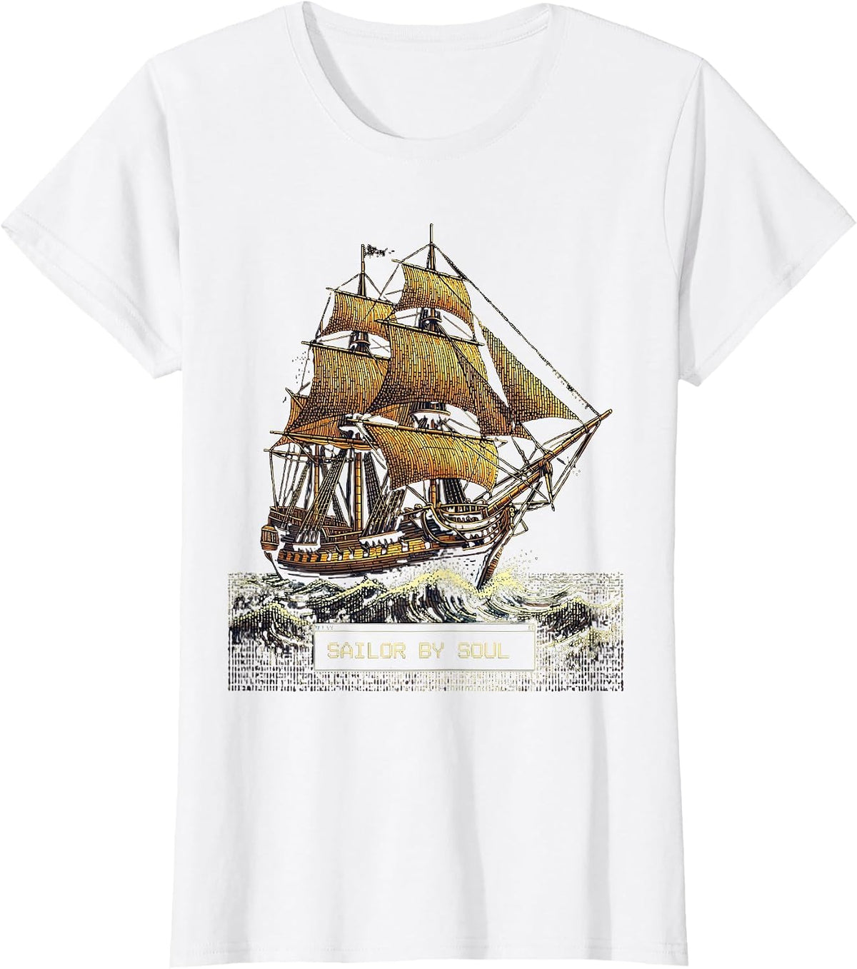 Sailor By Soul Nautical Spirit Design T-Shirt - White